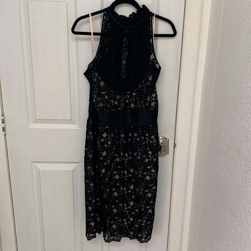 Banana Republic size 14 black lace cocktail dress